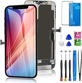 for iPhone 12 Pro Max Screen Replacement 6.7 Inch, Diykitpl 3D Touch LCD Digitizer Screen for A2342, A2411, A2412, A2410 with Repair Tools Kit+Screen Protector+Waterproof Frame