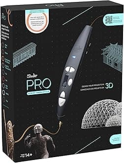 PRO(2025) 3D Printing Pen, Design and Prototyping Tool for Creative Professionals, Includes Speciality Plastic Materials, Interchangable Nozzle Set and More