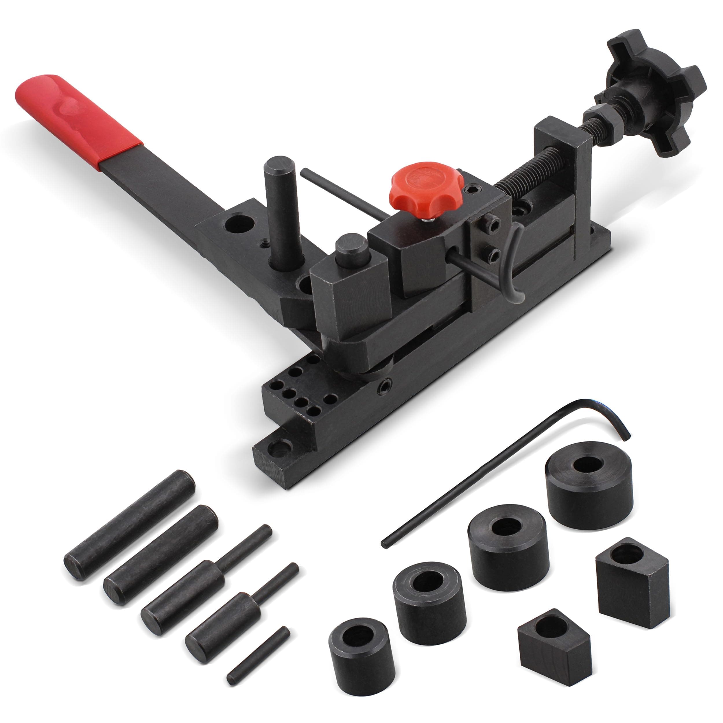 ABN Mini Rod Bender Metal Bending Tool, Universal Bending Machine for Clamp, Hook, Coil - Wire, Flat Round Stock, Tubing