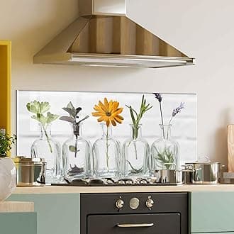 Tempered Glass Kitchen Backsplash, Stove Back Cover, Stove Splashback, Cutting Board, Kitchen Sink Splash Guard, Home Wall Decor (33.5x20'')