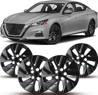 Winjet Black Lacquer 16" Hubcaps Wheel Covers for Nissan Altima 2019-2023 [2019 2020 2021 2022 2023 Nissan Altima] Wheel Tire Covers 16 inch Hubcaps Set of 4 (Black Lacquer)