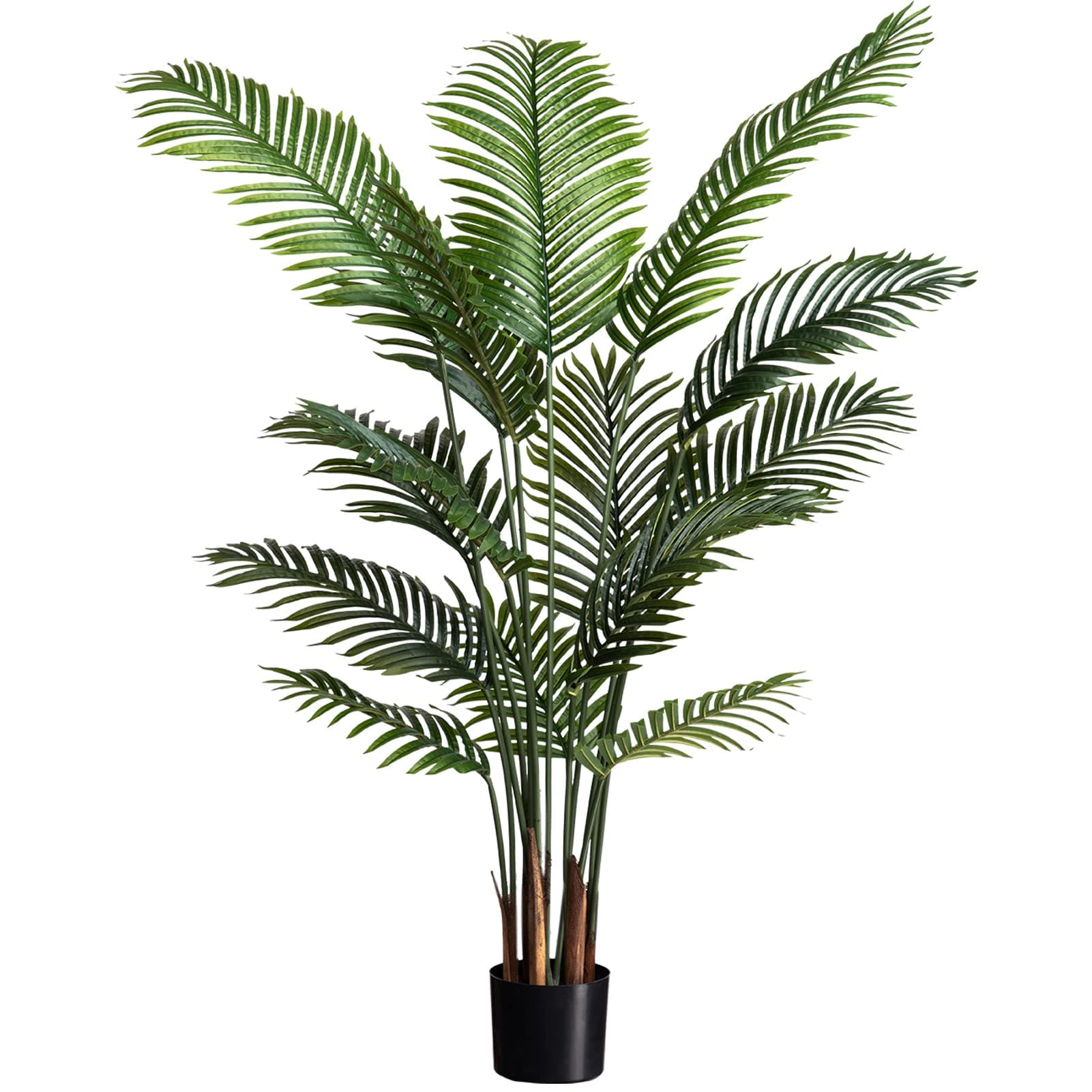 ROMODEN Artificial Tree, 5.2 FT Areca Plam Tree Fake Plant Faux Tropical Tree Kentia Palm for Home Indoor Outdoor