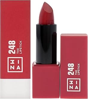 3INA The Lipstick - Moisturizing Lipstick for Women - Semi-Matte Satin Finish with 5-Hour Long Wear - Highly Pigmented and Comfortable - 248-0.16 oz