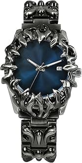 Watch for Men Retro Fashion Vintage Wristwatch Casual Gothic Steampunk Quartz Analog Hand Watches Hip Hop Cool Alien Y2K Male Clock