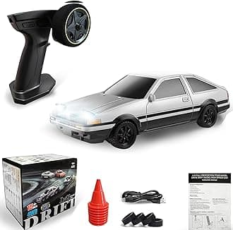 - 1/43 Mini RC Drift Car with Gyroscope, 2.4GHz 4WD Full Proportional High Speed Micro Hobby RC Cars with Lights Racing Tires, Fast Small Remote Control Car, Toy Model Gift for Adults Kids Boys Girls