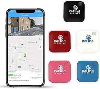 ReFind R1 Smart Tracker. Mini GPS Tag, Live Tracking on Free App Bluetooth 5.0. Key Finder, Tracker For Luggage, Item Finder, Dog & Cat Tracker. Compact AIR I TAG For iPhone, Android, Samsung (White)