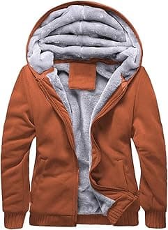 FOURSTEEDSWomen's Solid Hooed Hoodies Thick Wool Lining Warm Winter Jacket Coats