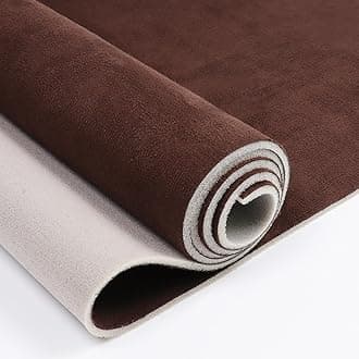 SdmikeflaxSuede Headliner Fabric with Foam Backing Material Automotive Micro-Suede Headliner Roof Fabric for Car RV Boat Home Interior Replacement Repair (Chocolate, 60 * 36)
