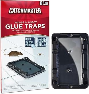 Mouse & Insect Glue Traps - 6 Rodent Pre-Baited Trays, Ready to Use Indoors. Bug Sticky Adhesive Killer Exterminator Easy No-Mess Non-Toxic - Made in The USA