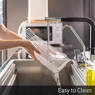 SILIVO Produce Saver Containers for Refrigerator (6 Pack) - 4.5L Fruit Storage Containers for Fridge, Vegetable Storage Containers with Drain Tray Keep Fresh for Veggie, Fruit, Lettuce and Salad