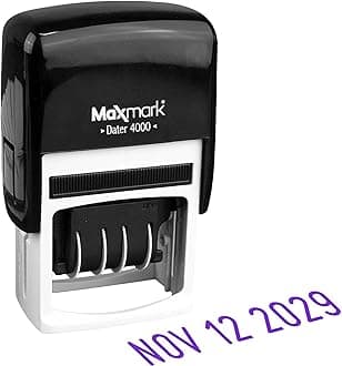 Dater 4000 Self Inking Date Stamp - Purple