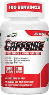 - Caffeine Powder Pre Workout Supplement - 100 Servings (Orange)