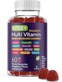 Women's Multi-Vitamin Gummies for Hair Skin & Nails with Biotin & Antioxidents [60 Count 1 Pack]