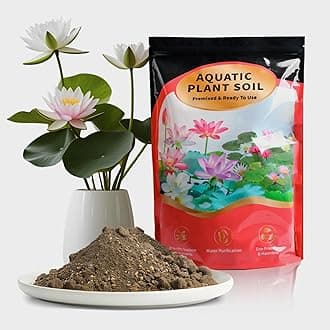 Aquatic Plant Soil for Lotus & Pond Plants/Aquaquarium Substrate 3.3 LBS - Natural Organic Growing Medium for Hydroponic Plants & Water Gardens | Aquarium Safe Nutrient-Rich