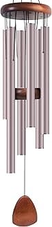 Large Aluminium Wind Chimes 37 Inches to Create a Zen Atmosphere Suitable for Outdoor, Garden, Patio Decoration. Classic Wind Chimes with Wind Catcher Suitable as A Gift for Unisex(Red Grey)