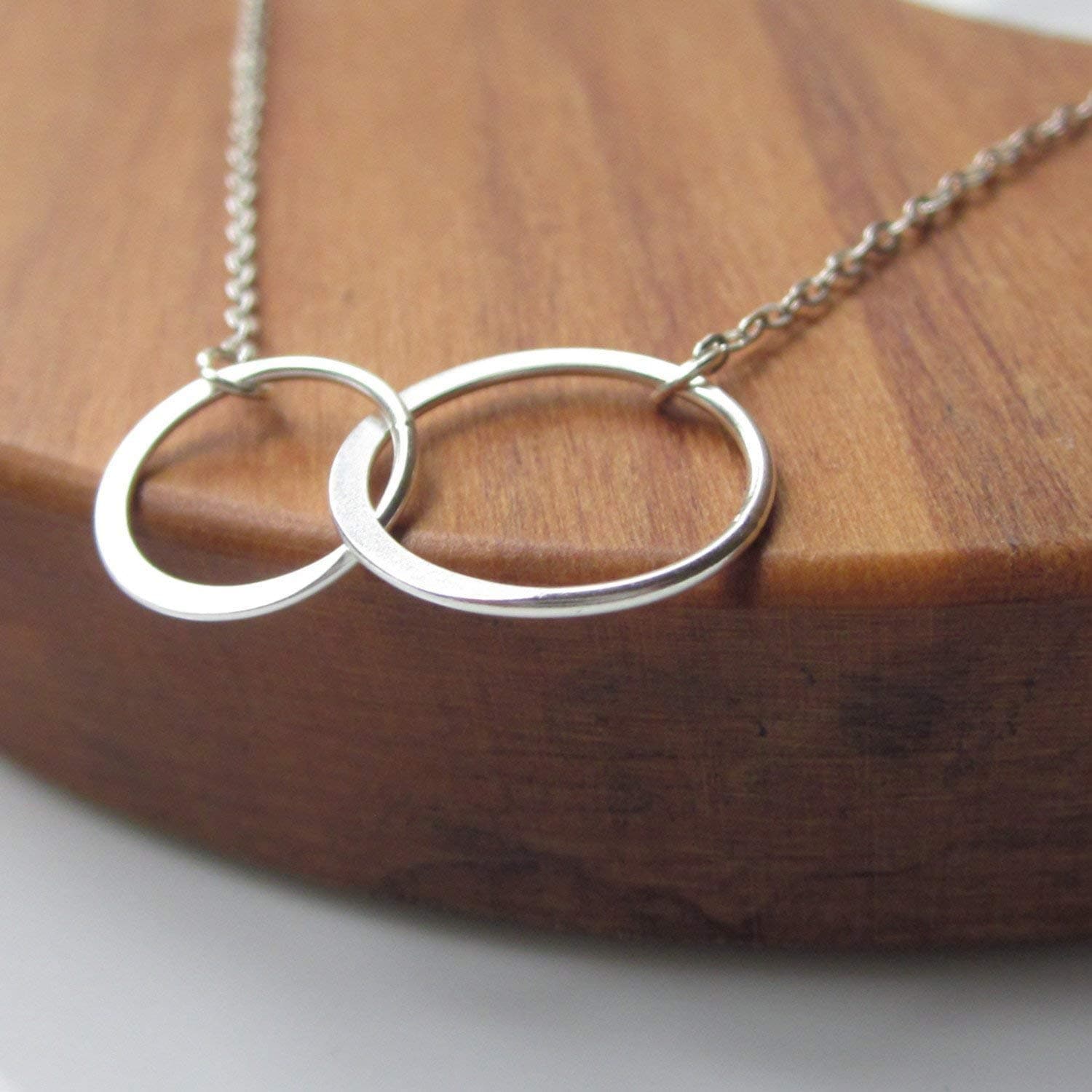 Sterling Silver Eternity circle necklace