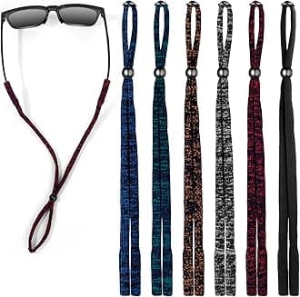 Glasses Strap(6 PCS) Sports Eyeglass Strap,Adjustable Sunglasses Lanyard Neck Holders Cord Retainer for Men Women