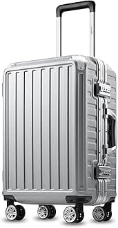 LUGGEX Trunk Luggage with Spinner Wheels - Expandable Polycarbonate Hard Shell Suitcases