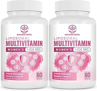 Liposomal Multivitamin for Women 1400MG - Womens Daily Multi Vitamins Supplements with Iron, Vitamin A, C, D, E and B Complex for Immune Health, Hair & Skin Support for Women 18+(2 Pack)