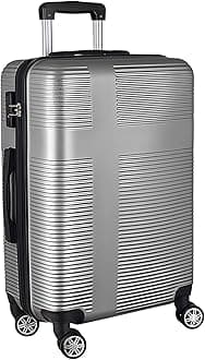 Hardshell Luggage Sets, Lightweight Carry-on with Spinner Wheels,Travel Rolling Suitcase Clearance with TSA Lock for travel (Silver+Grey, Checked-Medium 24-Inch)