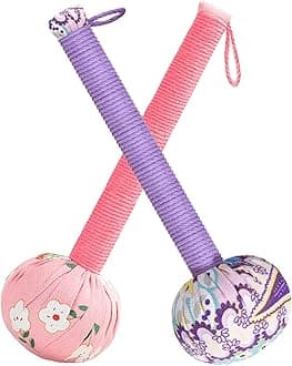 Mugwort Massage Hammer, Massage Tools Back, Shoulder & Body - Handheld Percussion Therapy Tool with US Design Patent, (Purple, Pink)