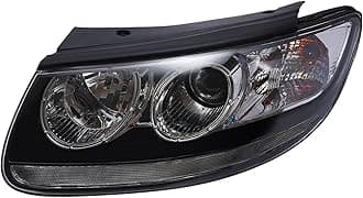 Headlights Headlamps For Hyundai Santa Fe 2007-2012, Headlamps Left Driver Sides,Durable Front Halogen Headlights Assembly Perfect Fit For Original Car (Left)
