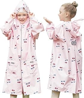 Toddler Kids Raincoat Boys Girls Rain Jacket Waterproof Rain Poncho Reusable Outwear Rainwear Rain Suit