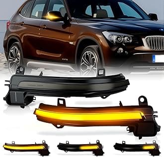 D-Lumina Dynamic LED Side Mirror Sequential Turn Signal Lights Smoked Lens for BMW 1 2 3 4 Series F20 F21 F22 F23 F87 F30 F31 F34 F35 F80 F32 F33 F36 X1 E84 i3, Side Marker Blinkers Mirror Light Lamp