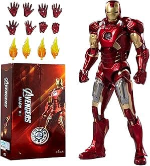 Ironman Mark 42 Model Metal Texture Painting All Joints Movable 7 Inch Collectible Action Figure (MK7)