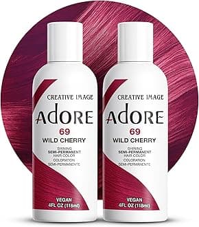 Adore Semi Permanent Hair Color (069 Wild Cherry) (2 Pack) | Vegan & Cruelty-Free Red Hair Dye | No Ammonia, No Peroxide, No Alcohol | 4 Fl Oz