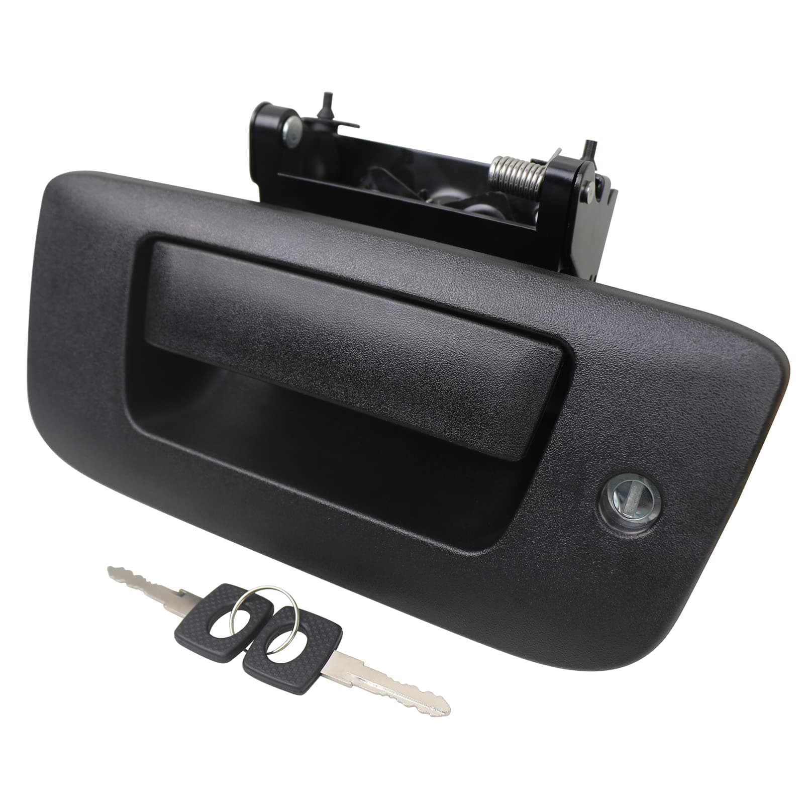 APPERFiT Locking Tailgate Handle Latch w/Bezel & Lock Cylinder 22755305 Compatible with 2007-2014 Chevrolet Chevy Silverado GMC Sierra 1500 2500 3500 Truck Bed Tail Gate Door Panel