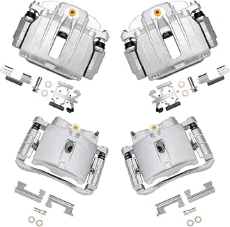4pc Brake Calipers for Chevy GMC Sierra Silverado Suburban 1500 Yukon Safari Tahoe Astro Disc Brake Calipers w/Brackets Front and Rear Replacement