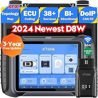 XTOOL D8W Wireless OBD2 Scanner: Bidirectional Car Diagnostic Tool with Topology Map, ECU/Online Coding, 42+ Resets, All System, V.A.G Guide, PMI, FCA/CAN FD/DoIP, 3-Year Update, Covers 10K+ Vehicles