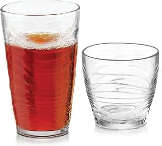 Libbey Orbita 16-Piece Tumbler and Rocks Glass Set