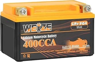 Lithium YTX9, 400A LiFePO4 Motorcycle Battery YTX12, 12V 4AH YTX7 ATV, UTV, Tractor, Generator, Scooter, Personal Watercraft, Seadoo, Jet Ski, Snowmobile and 4 Wheeler Battery