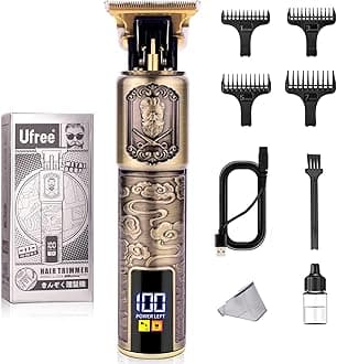 Professional Beard Trimmer for Men, Zero Gapped T-Blade Hair Clipper & Mustache Trimmer Kit with LCD Display, Precision Edgers for Haircut & Grooming, Barber-Grade Electric Shaver, Gifts for Men