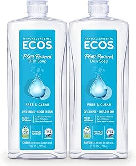 ECOS Dishmate Hypoallergenic Dish Soap, Free & Clear