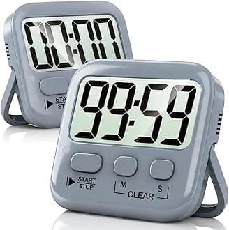 Antonki 2 Pack Digital Timer for Kids, Magnetic Countdown Kitchen Timers for Cooking, Egg, Classroom, Teacher, Exercise, Study, Oven - Battery Included