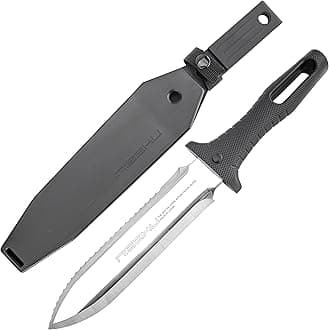 Nisaku NJP800 Yamagatana Hori Weeding & Digging Knife, Japanese Stainless Steel 7.25-Inch Blade, 5.5-Inch Ergonomic Black Plastic Handle