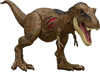 Jurassic World HGC19 Tyrannosaurus Rex articulated figurine, movable jaws, scratches on both sides, physical and digital play, children's toy, for ages 4 and above