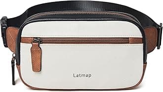 2L Fanny Packs Everywhere Belt Bag Small Fashion Crossbody Waist Pack Faux Leather Waterproof Sling Chest Bag For Women Black White