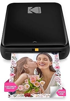 KODAK Step Instant Printer | Bluetooth/NFC Wireless Photo Printer with ZINK Technology & KODAK App for iOS & Android (Black) Prints 2x3 Inch Sticky-Back Photos