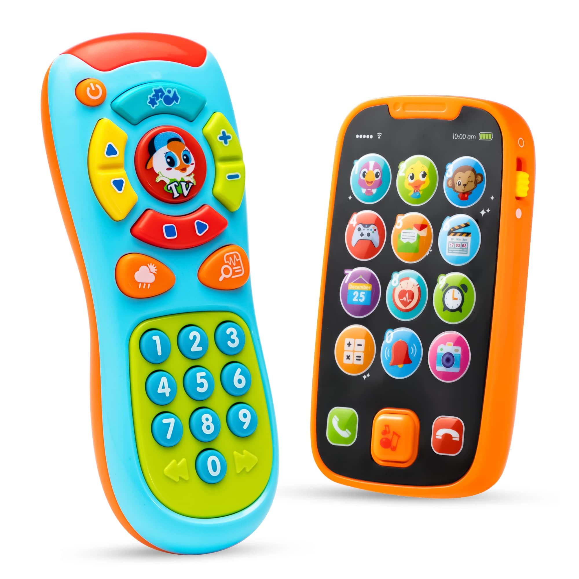 JOYIN My Learning Remote and Phone Bundle with Music, Fun, Smartphone Toys for Baby, Infants, Kids, Boys or Girls Birthday Gifts, Christmas Stocking Stuffers, Xmas Present.