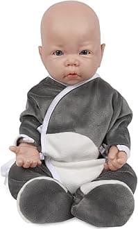 Vollence 17 inch Silicone Baby Dolls Boy Weighted 5.21 lb,[NOT Vinyl],Silicone Full Body Reborn Realistic Lifelike Newborn Real Life Soft Babies with Feeding Kit & Gift Box for Kids Age 3+