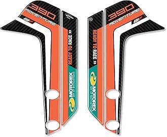 labelbike - 3D Stickers Motorbike Fork Protectors Decorations and Protections in Resin Compatible with KTM 390 Adventure 2020-2021