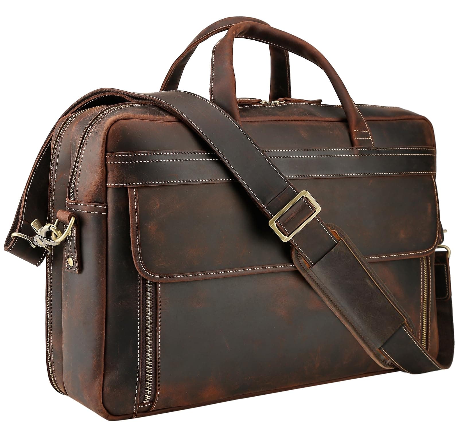Leather Briefcase for 17 Inch Laptop