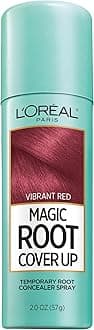 L'Oreal Paris Magic Root Cover Up Temporary Concealer Spray for Gray Hair, Bright Red, 2 Oz