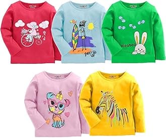 KuchipooGirls Full Sleeves Regular Fit Cotton T-Shirt