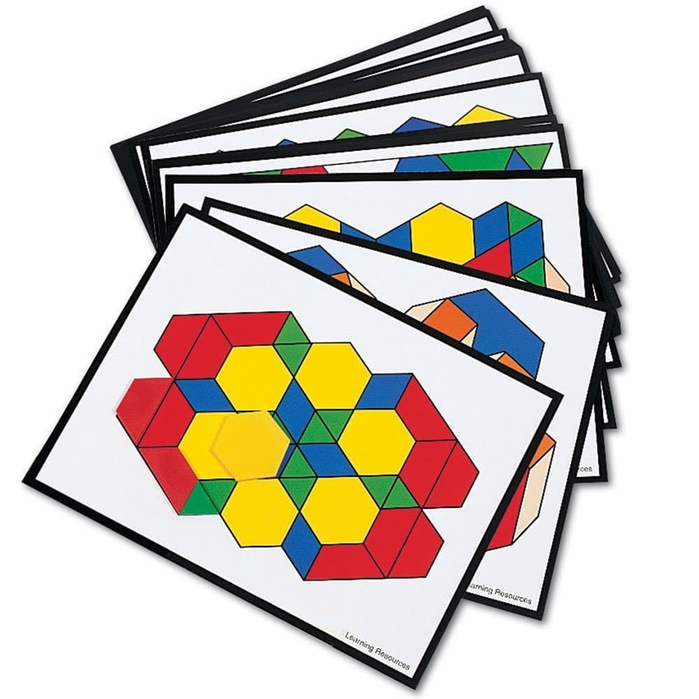 Learning Resources LER0264 Intermediate Pattern Block Design Cards, for Grades 2-6 [Block Design Cards]