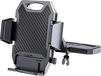 APPS2Car Sturdy CD Slot Phone Mount with One Hand Operation Design, Hands-Free Car Phone Holder Universally Compatible with All iPhone & Android Cell Phones, for Smartphone Mobile (Carbon Fiber)